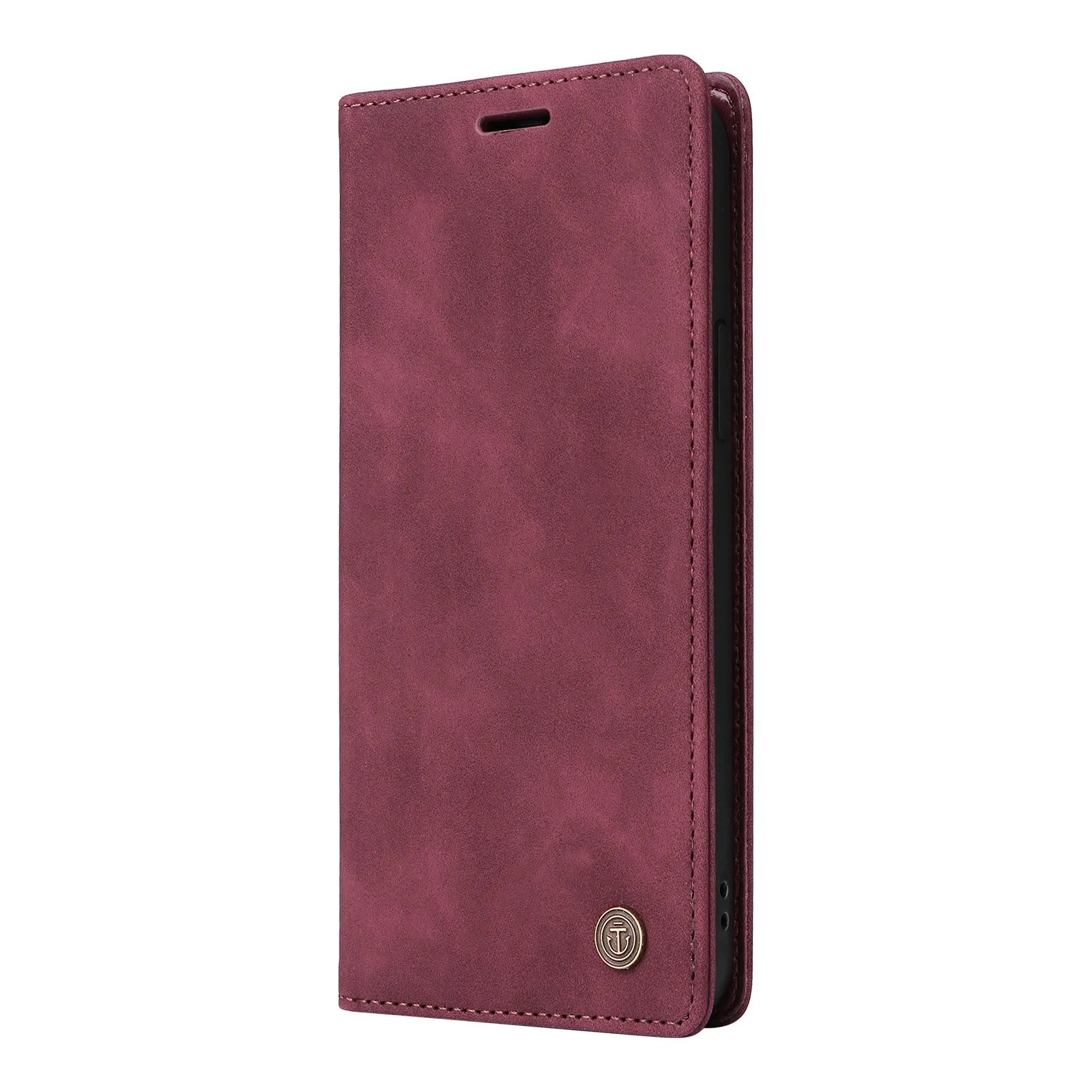 006 Series For Samsung Galaxy S23 Case PU Leather Wallet Sucker Closure Phone Cover