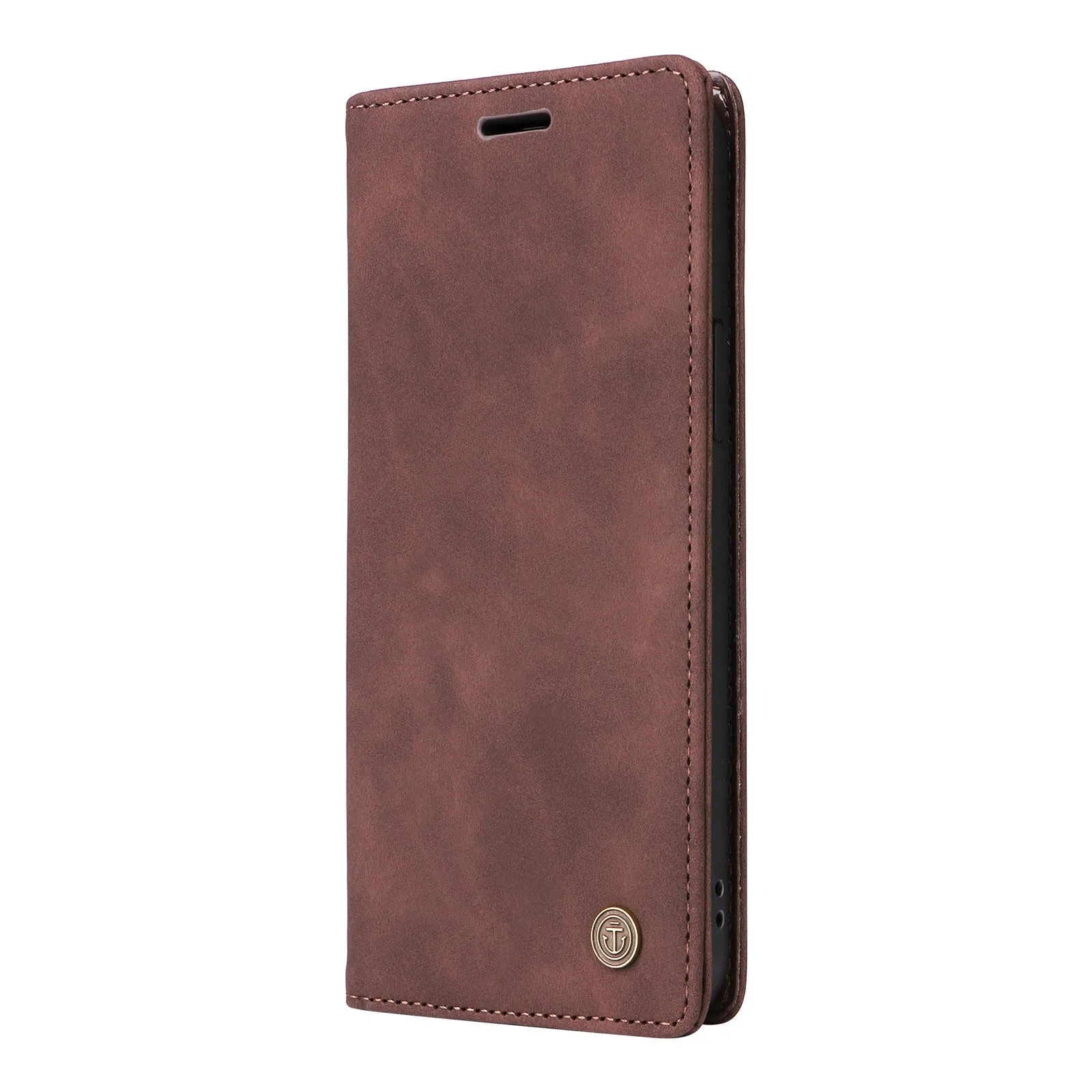 006 Series For Samsung Galaxy S23 Case PU Leather Wallet Sucker Closure Phone Cover