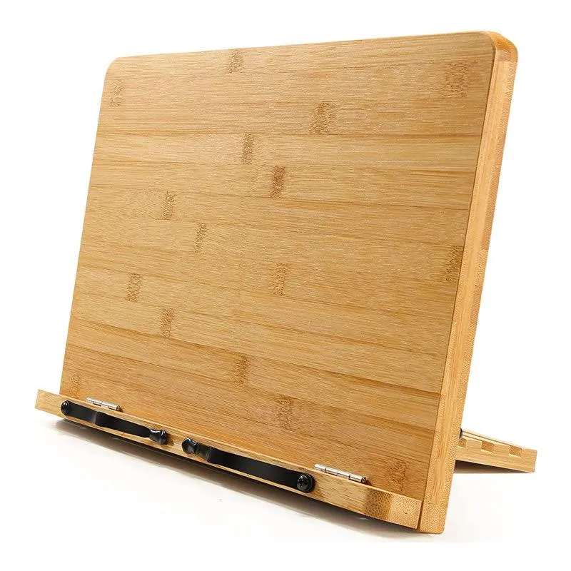 28X20Cm Adjustable Bamboo Book Stand/Tray Jc-103