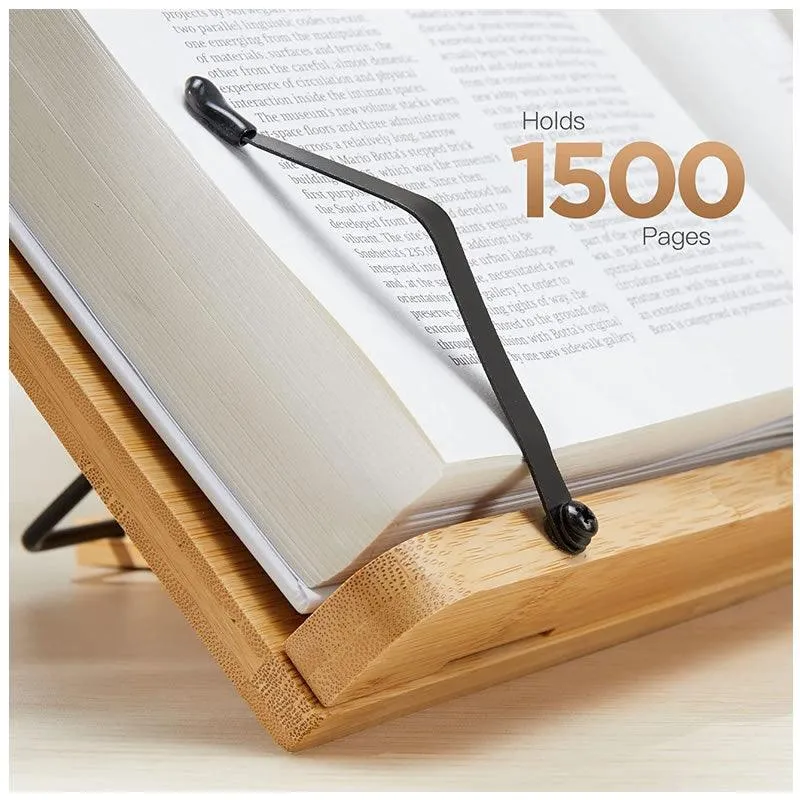 28X20Cm Adjustable Bamboo Book Stand/Tray Jc-103