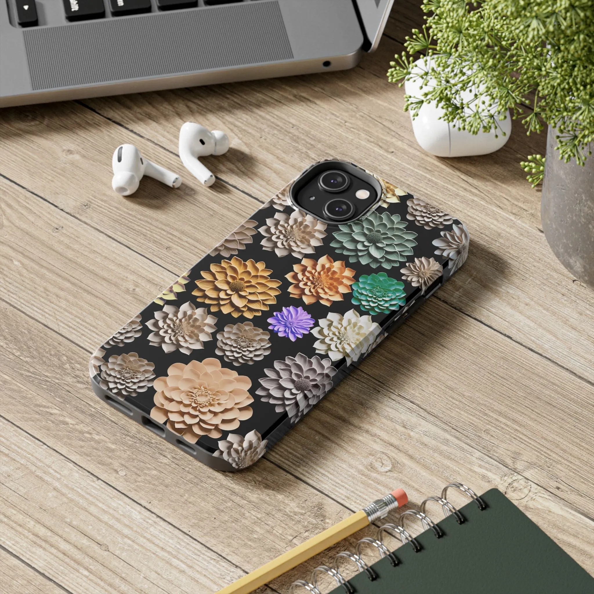 3D Flowers Phone Case - Unique Floral Design, Original Raised Pattern for iPhone & Samsung