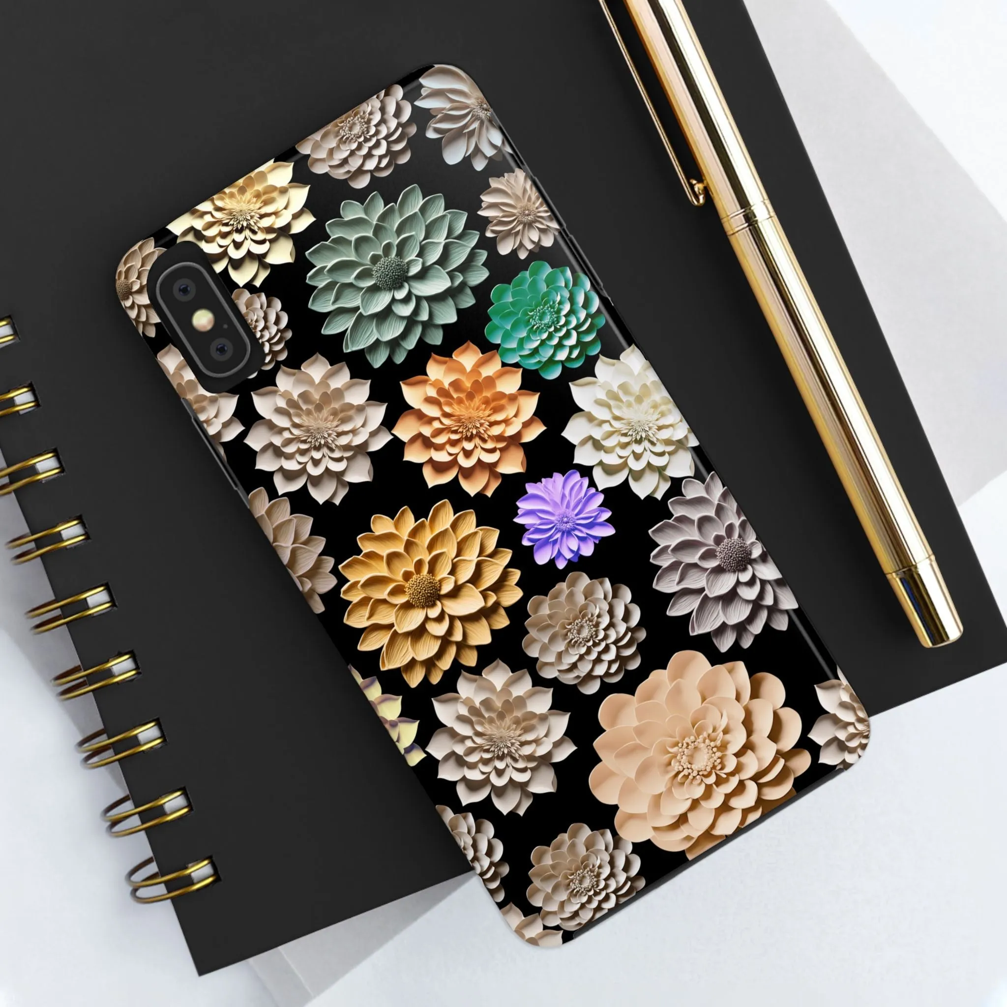 3D Flowers Phone Case - Unique Floral Design, Original Raised Pattern for iPhone & Samsung