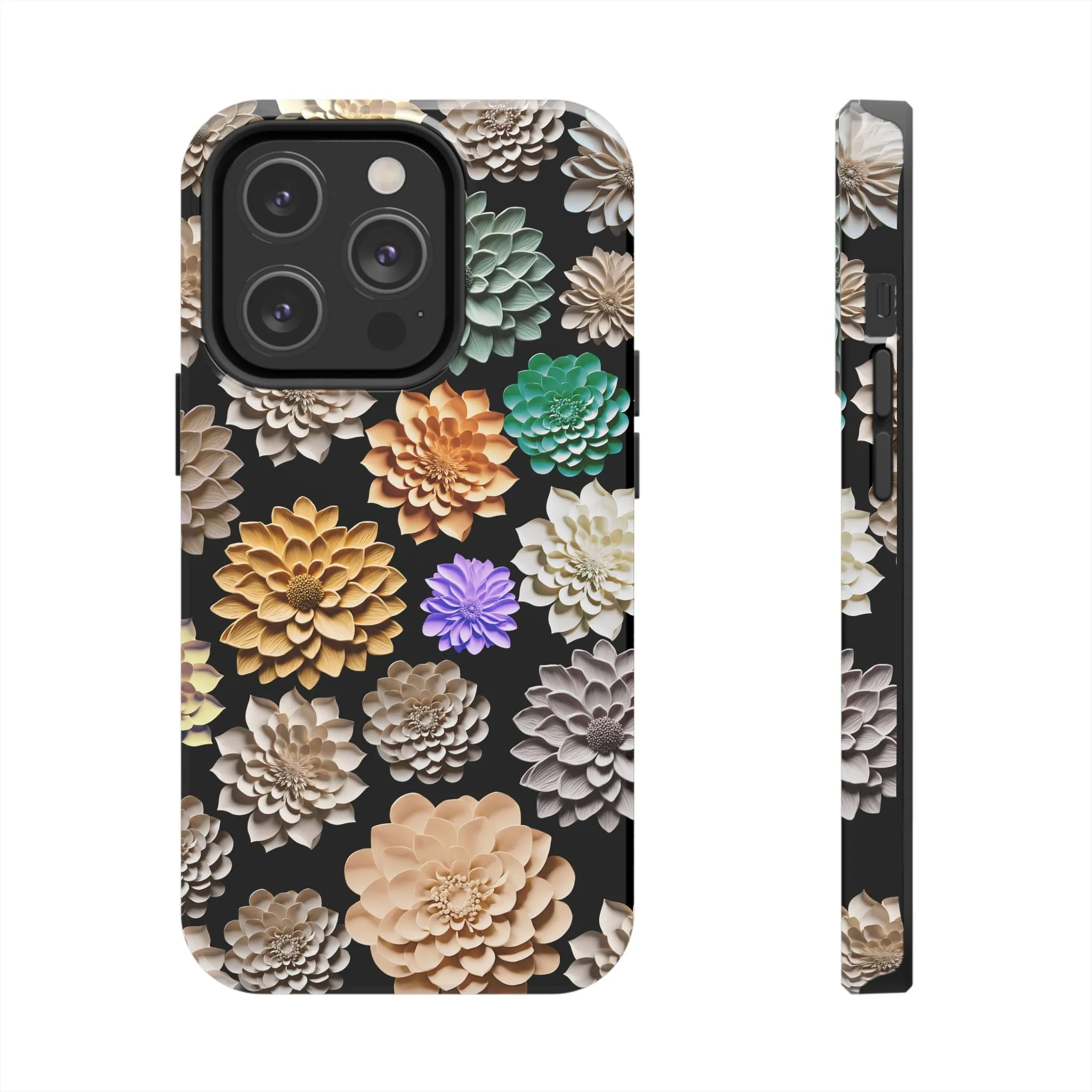 3D Flowers Phone Case - Unique Floral Design, Original Raised Pattern for iPhone & Samsung