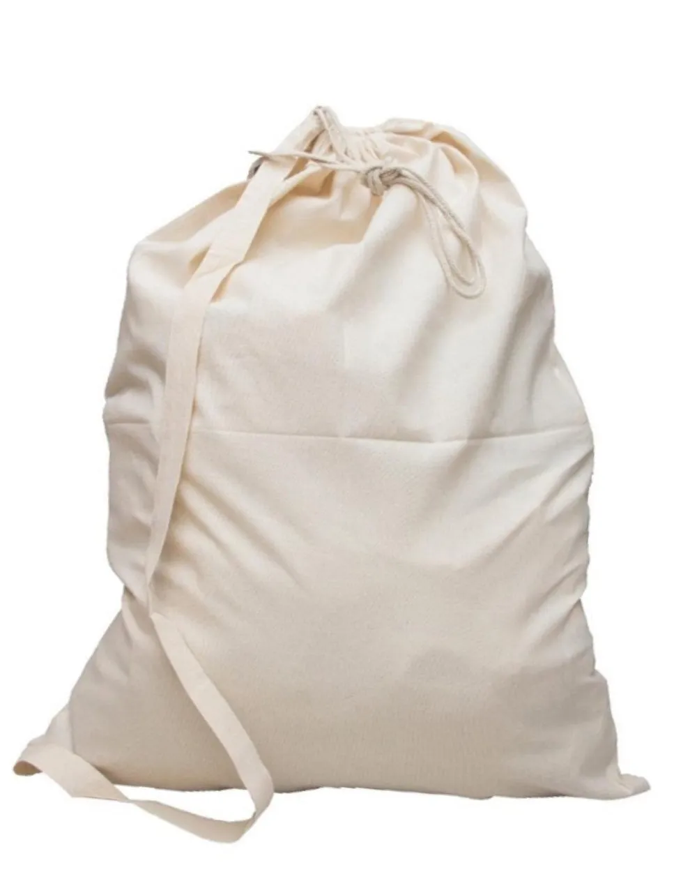 96 ct Premium Cotton Laundry Bags W/Shoulder Strap (Small-Medium-Large) - By Case