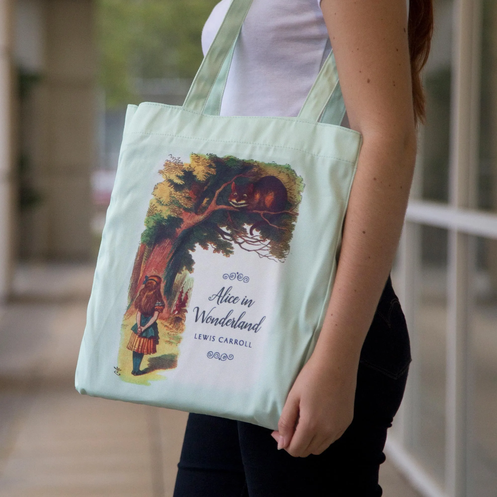 Alice Turquoise Book Tote Bag