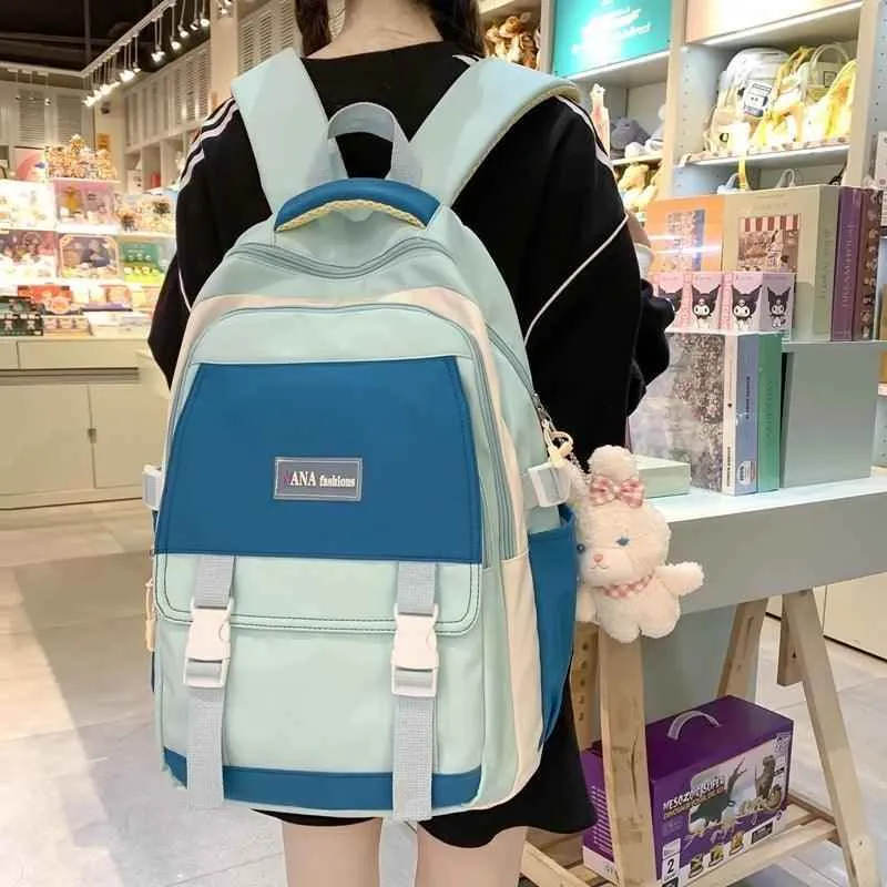 B3104 Cool Backpack - Multi-Pocket School Bags For Teenage Girls