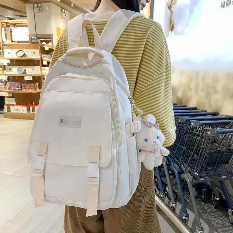 B3104 Cool Backpack - Multi-Pocket School Bags For Teenage Girls