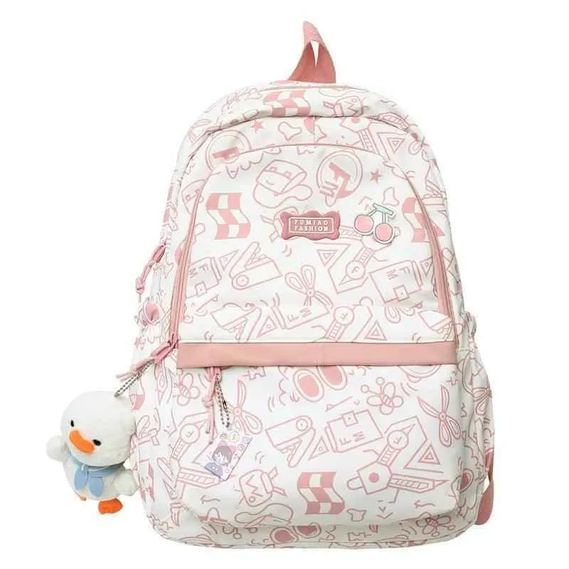 BCB208 Cool Backpack - Fashion Cartoon Print Laptop Bag