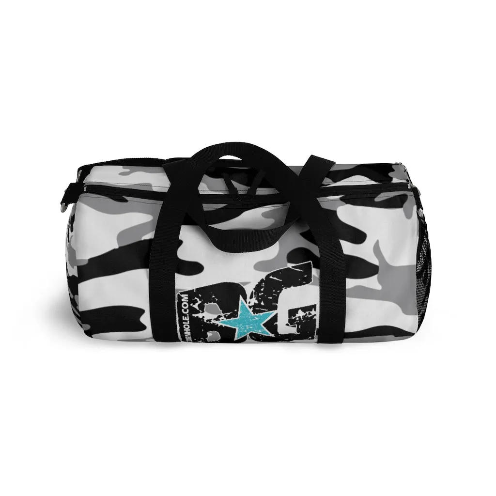 BG Cornhole Gray Camo Duffel Bag