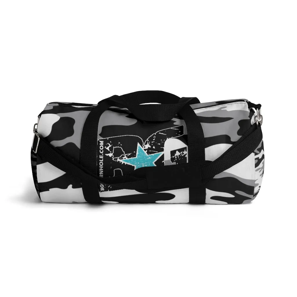 BG Cornhole Gray Camo Duffel Bag