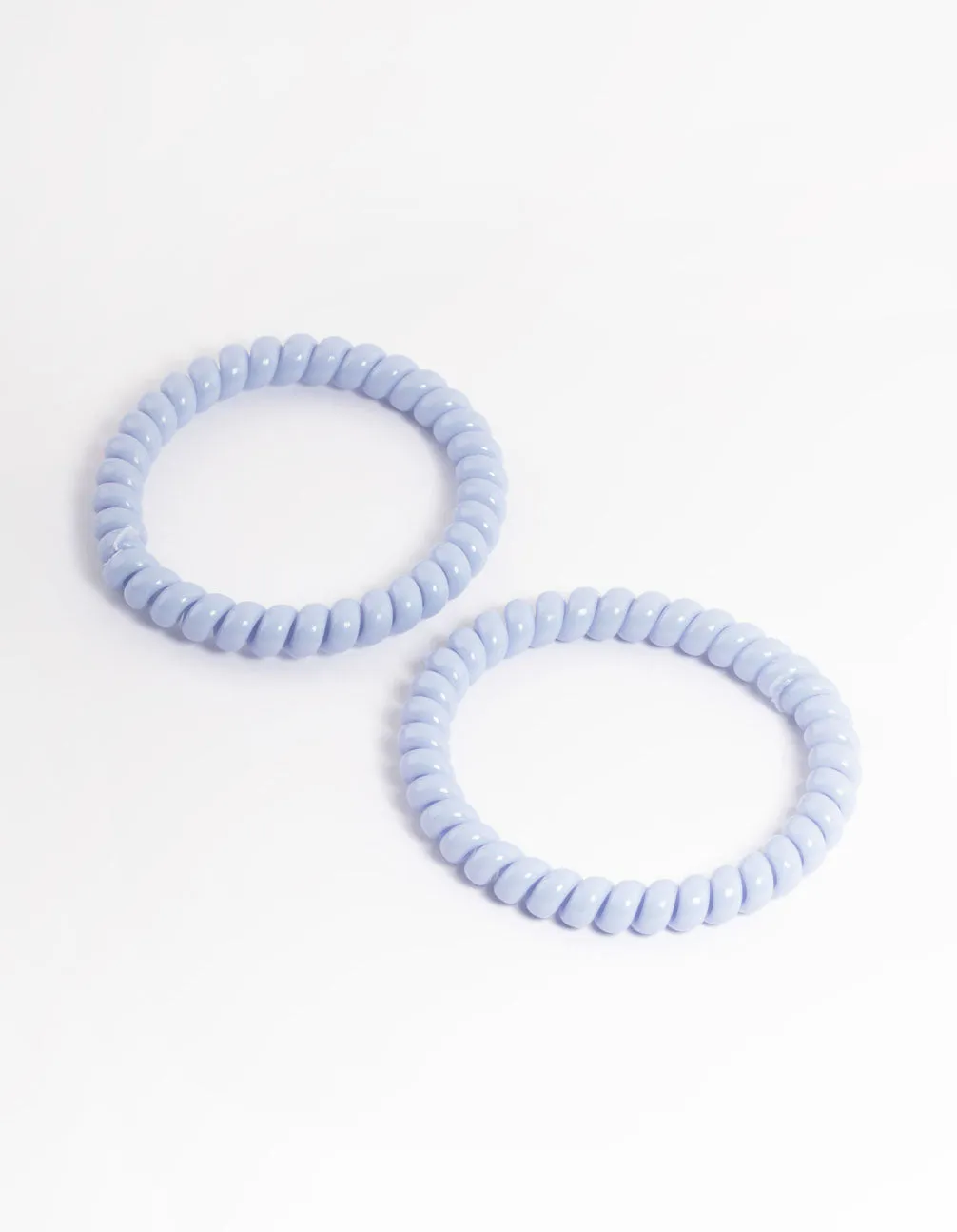 Blue Plastic Narrow Hair Spiral Pack