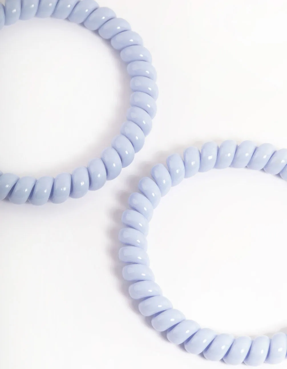 Blue Plastic Narrow Hair Spiral Pack