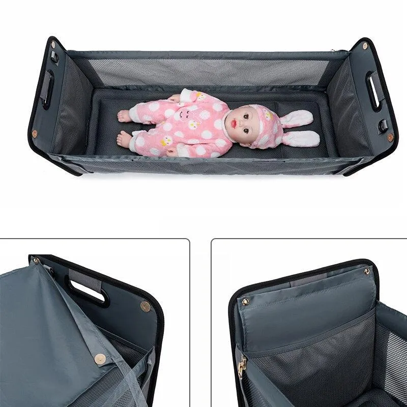 Briefcase Baby Diaper Changing Bed Shoulder Bag