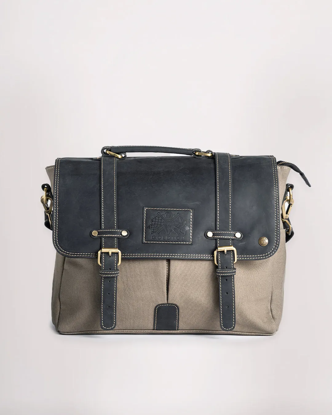 Canvas & Leather Messenger Bag