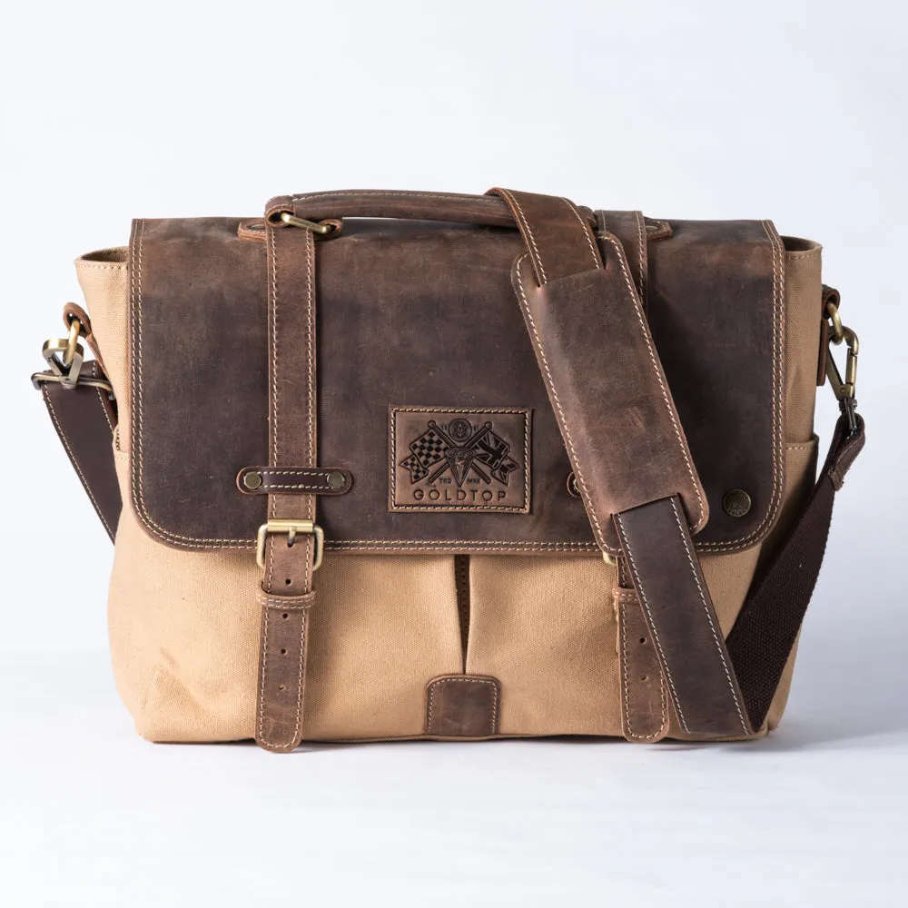 Canvas & Leather Messenger Bag