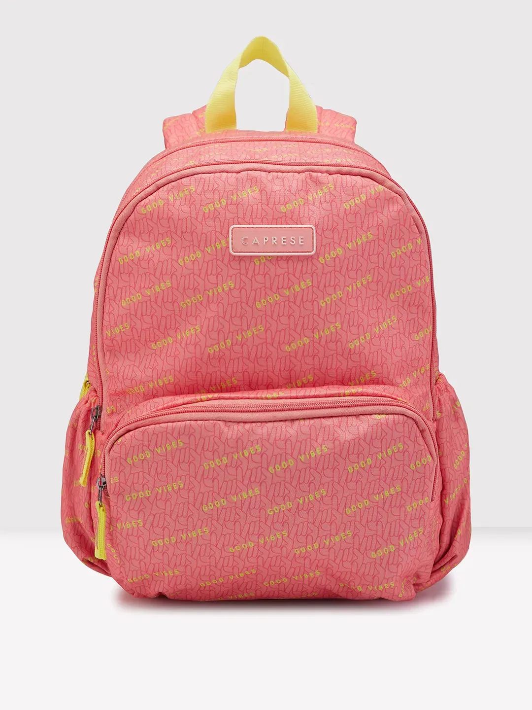 Caprese Zoe Backpack Medium Dual Compartment Peach