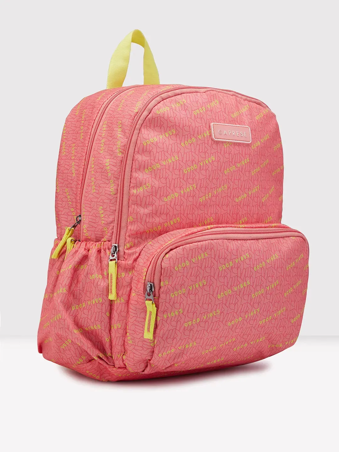 Caprese Zoe Backpack Medium Dual Compartment Peach