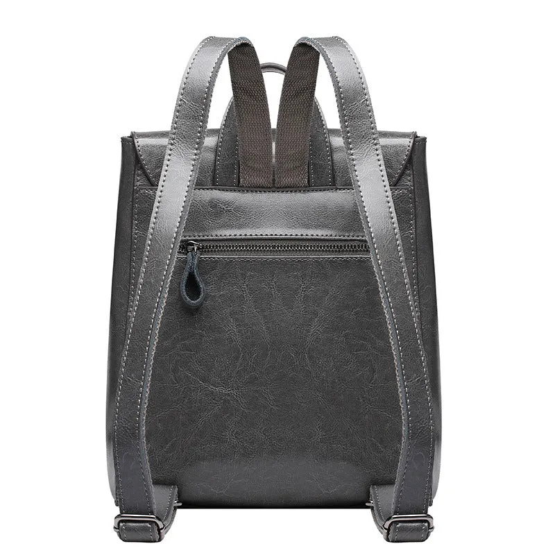 Casual Style Women's Leather Cowhide Backpack