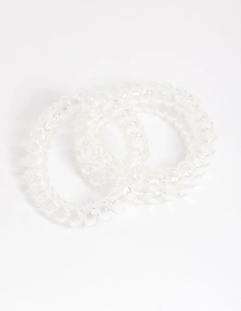 Clear Plastic Large Hair Spiral Pack