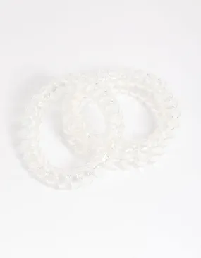 Clear Plastic Large Hair Spiral Pack