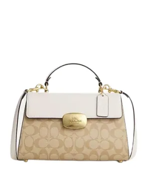 Coach Eliza Top Handle In Signature Canvas