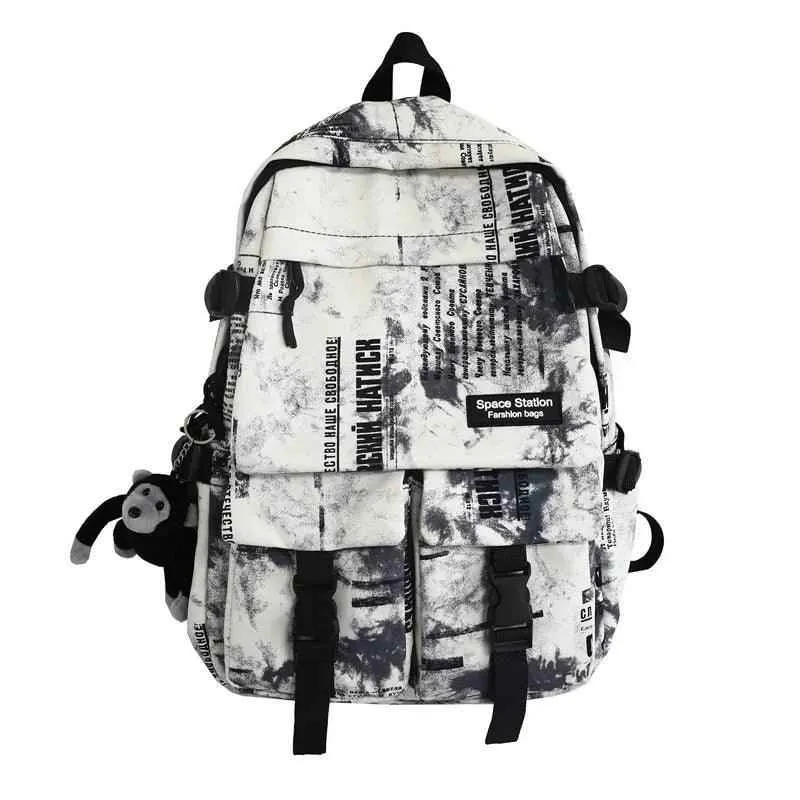 Cool Graffiti Backpack with Large Capacity for Students QC346