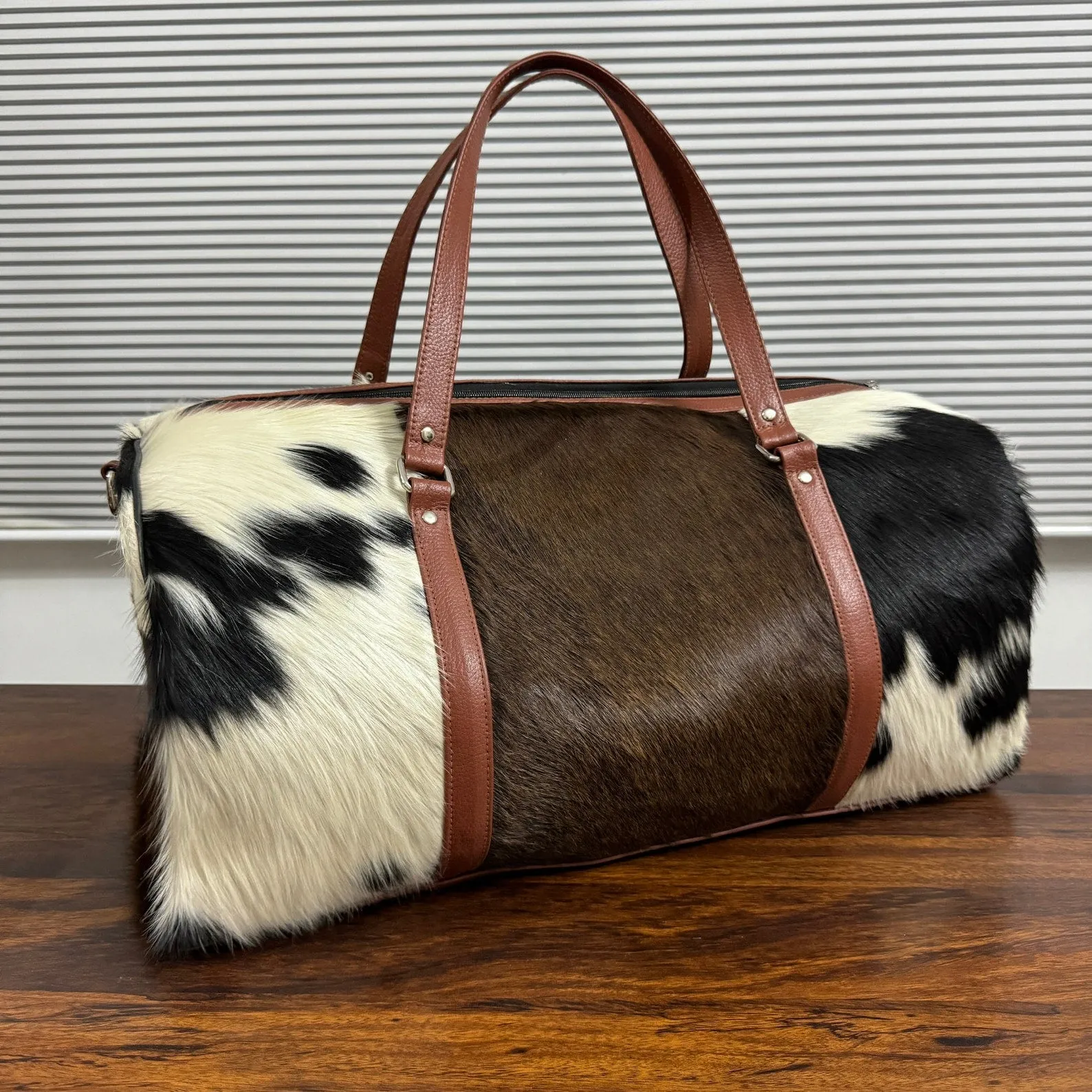 Cowhide Duffle Bag Set Of Two