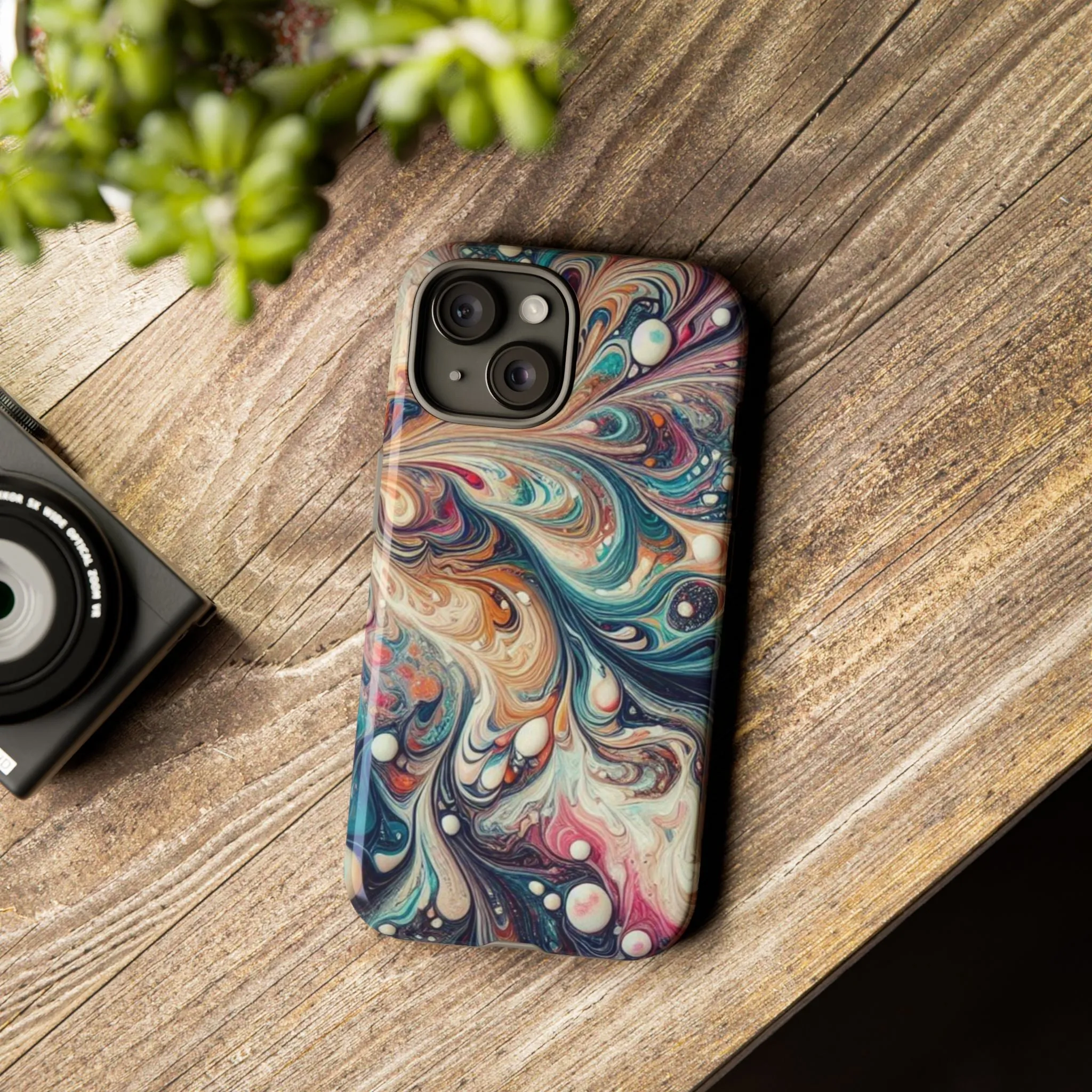 Creative marbling art Tough Cases