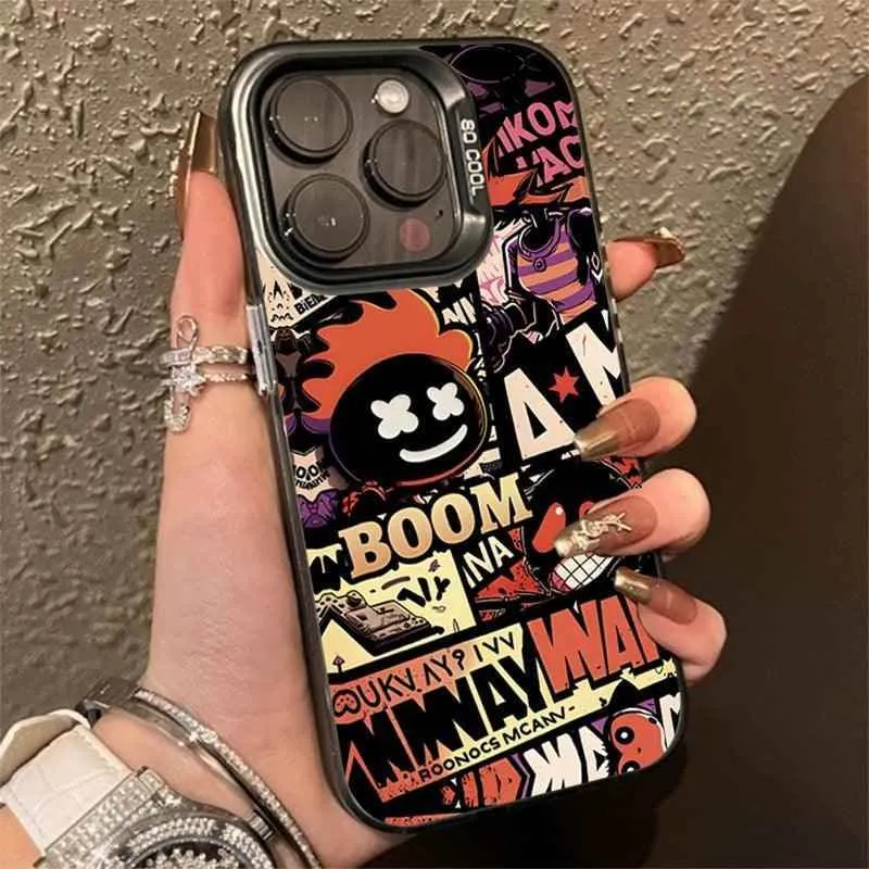 Cute Phone Cases For iPhone 11, 12, 13, 14, 15, Pro, Max, Mini, 7, 8, Plus, SE, XR, X, and XS - Comics Shockproof Cover - TSP245