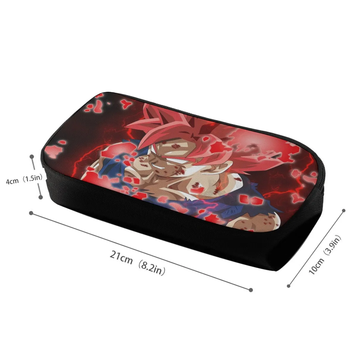 DBZ Son Goku Super Saiyan Red Hair God Dope Style Pencil Bag