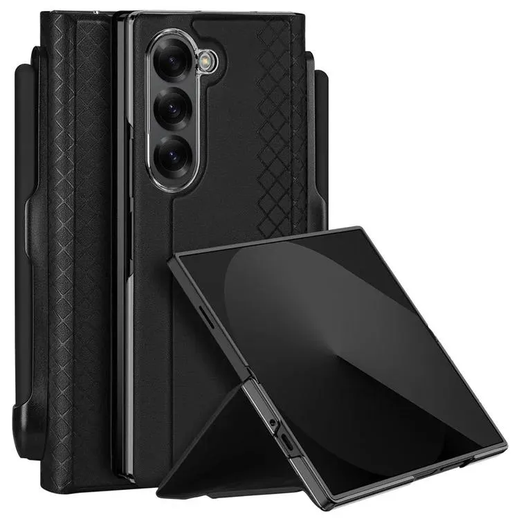 Dux Ducis Bril Leather Case Cover with Pen Holder for Samsung Galaxy Z Fold6 5G - Black