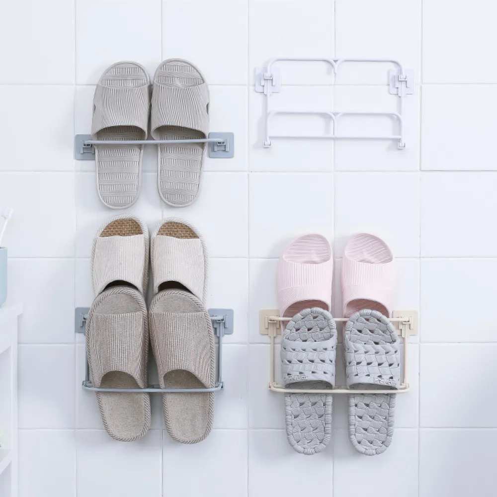 Foldable Double-Layer Wall-Mounted Shoe Storage Rack