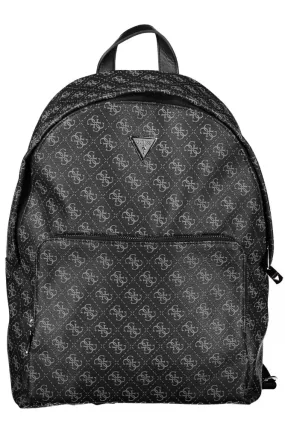 Guess Jeans Black Polyethylene Men Backpack