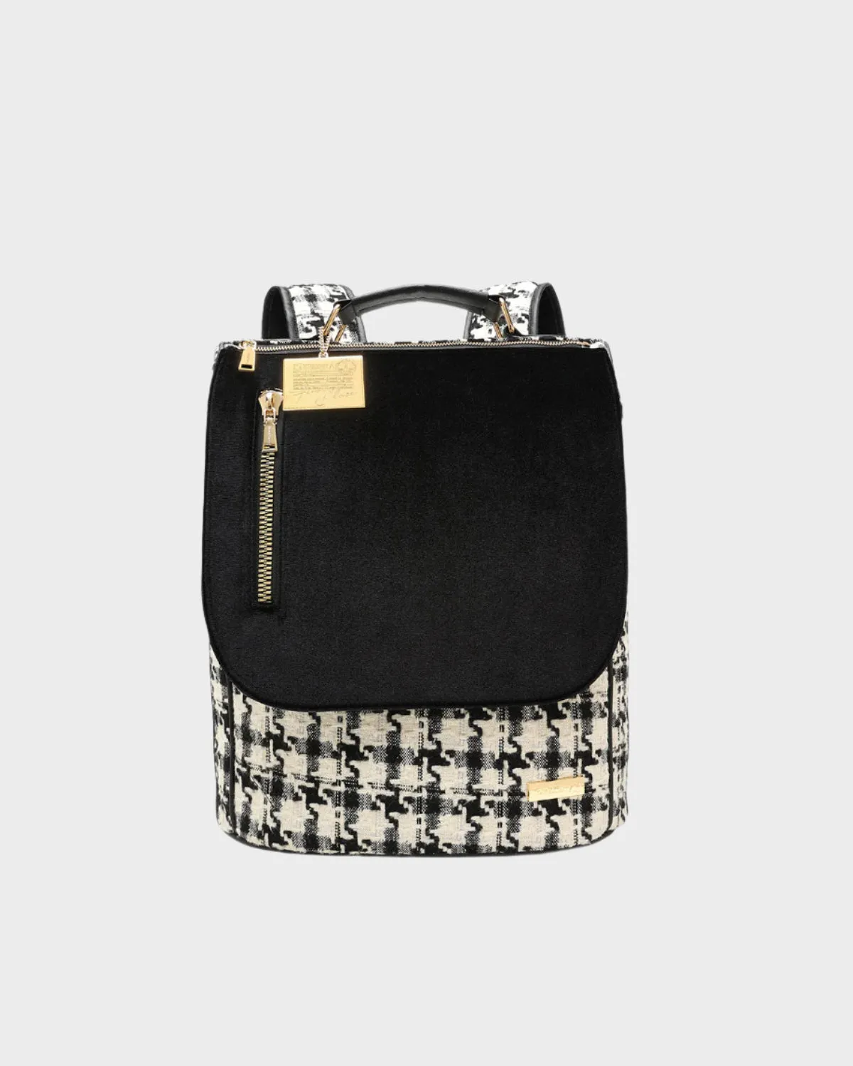 Houndstooth Backpack in Black & White