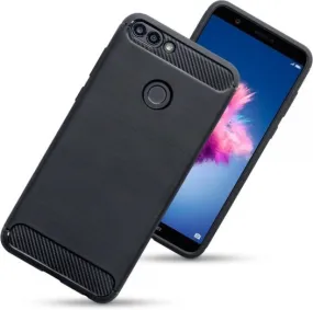 Huawei P30 Lite Carbon Fibre Gel Cover - Black