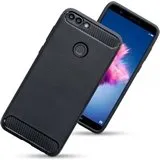 Huawei P30 Lite Carbon Fibre Gel Cover - Black