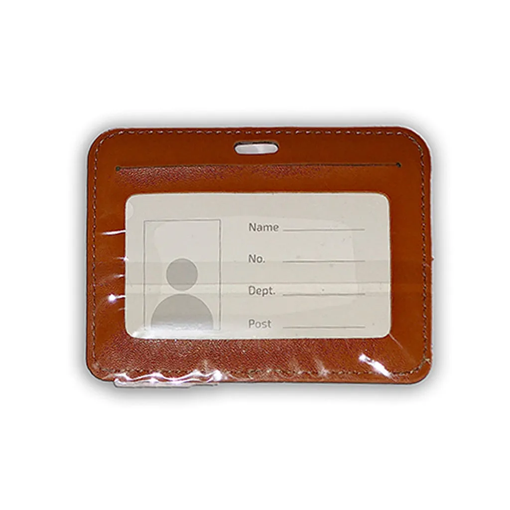 ID Card Holder (PULeather) Brown - Model 2