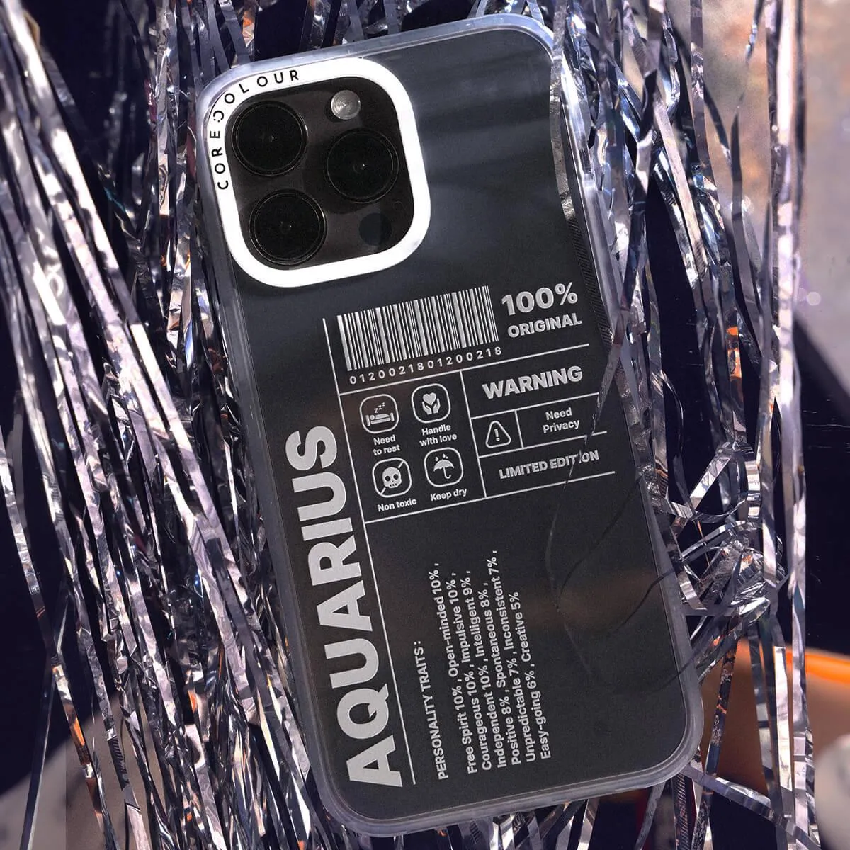 iPhone 12 Pro Warning Aquarius Phone Case