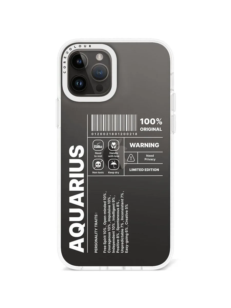 iPhone 12 Pro Warning Aquarius Phone Case