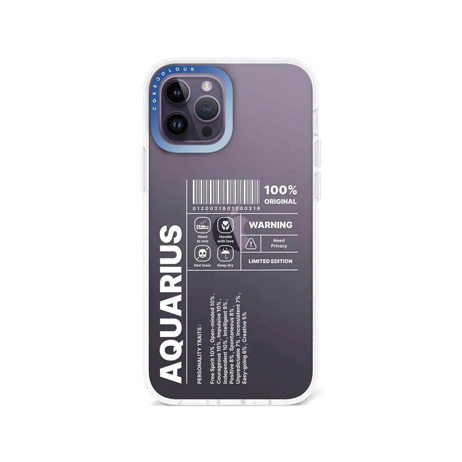 iPhone 12 Pro Warning Aquarius Phone Case