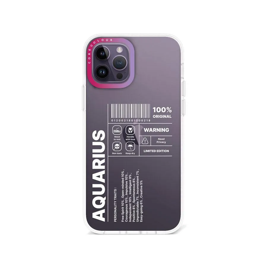 iPhone 12 Pro Warning Aquarius Phone Case