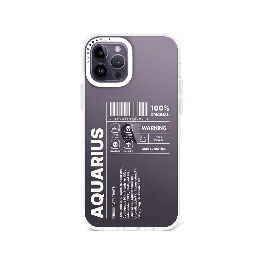 iPhone 12 Pro Warning Aquarius Phone Case