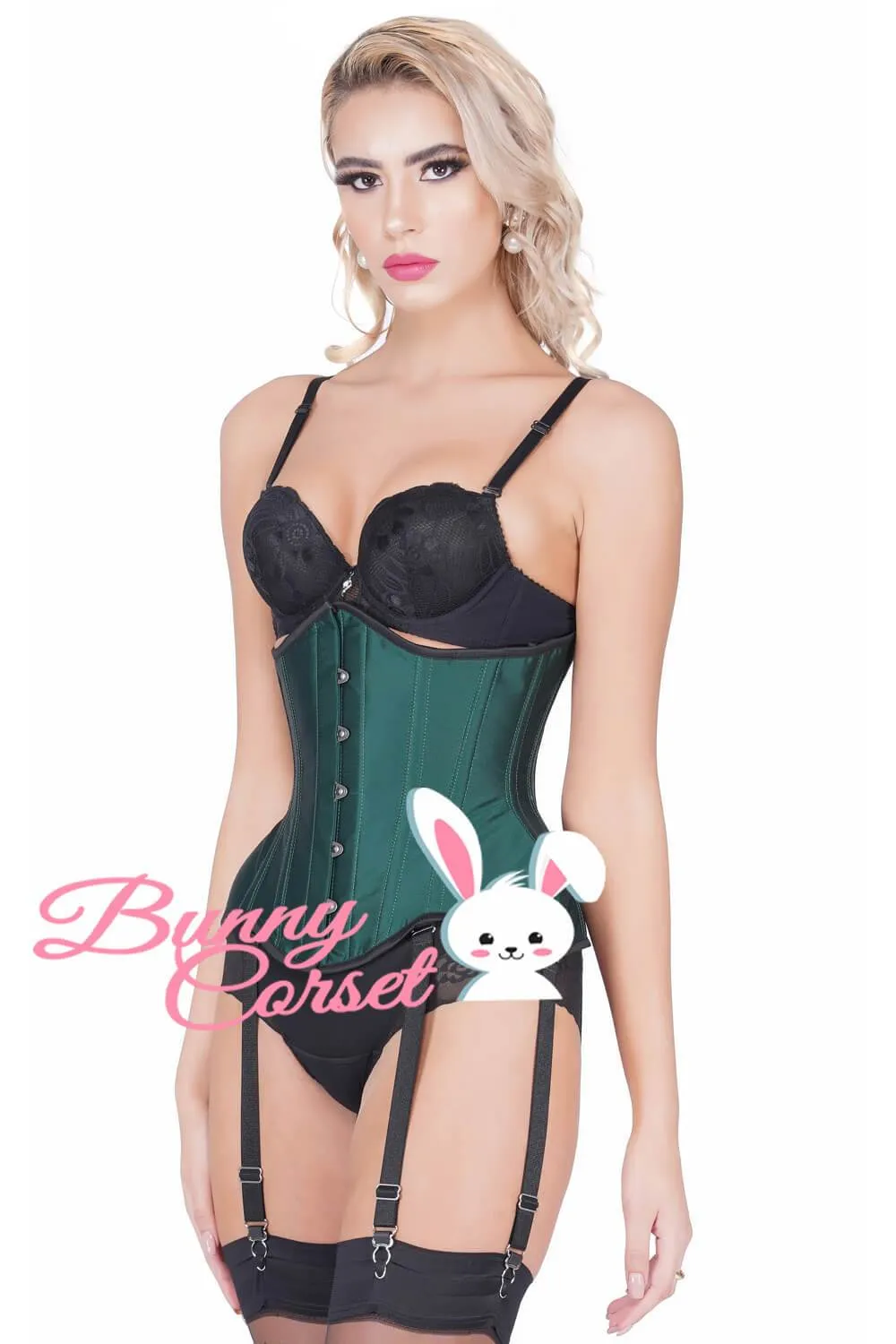 Julianna Curvy Green Corset