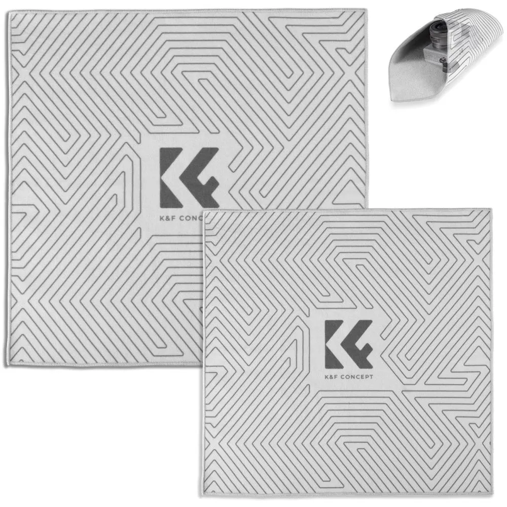 K&F Concept 45x45cm/35x35cm Magic Cloth Anti-Scratch Protective Wrap for Cameras, Lenses, Flashes, Drones, Tablets, Smartphones & Accessories for Storage & Cleaning