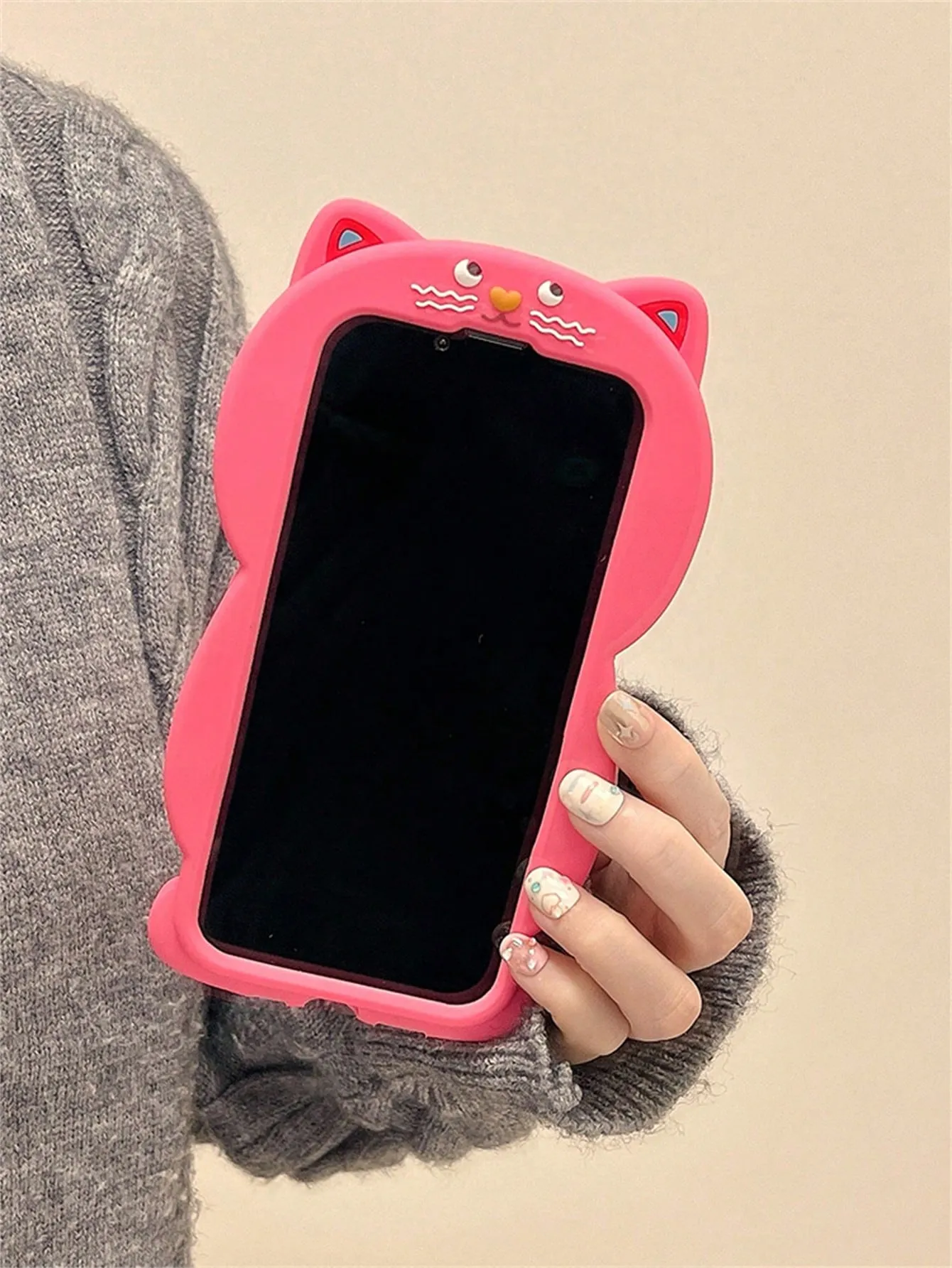 Korean Cute 3D Pink High Heels Silicone Phone Case for iPhone