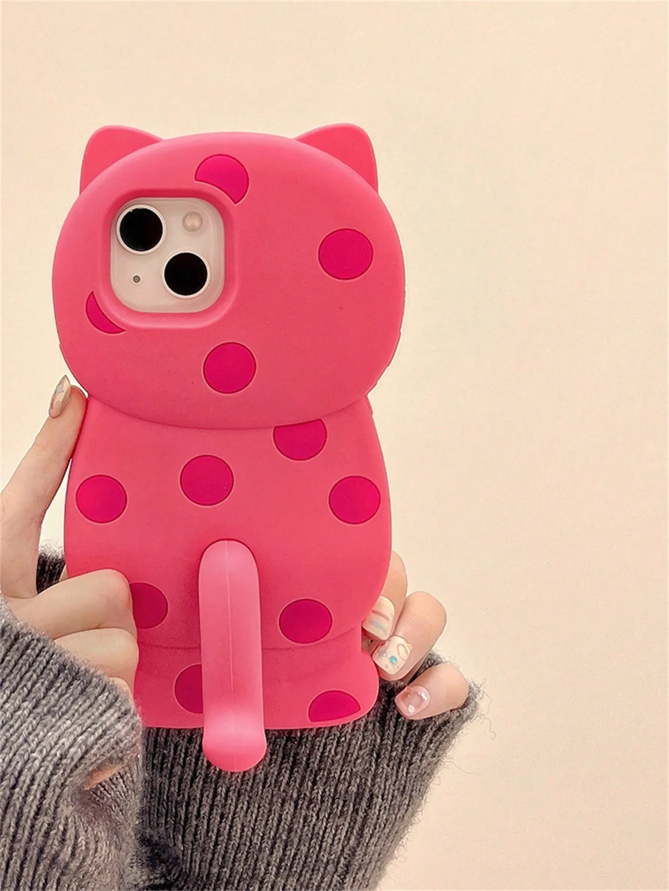 Korean Cute 3D Pink High Heels Silicone Phone Case for iPhone