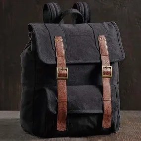 Mona B - Upcycled Canvas Back Pack for Office | School and College With Upto 14 Laptop/ Mac Book/ Tablet with Stylish Design for Men and Women: Parker