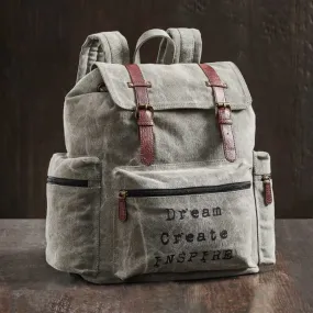 Mona B - Upcycled Canvas Back Pack for Office | School and College with Upto 14" Laptop/ Mac Book/ Tablet with Stylish Design for Men and Women: Dream