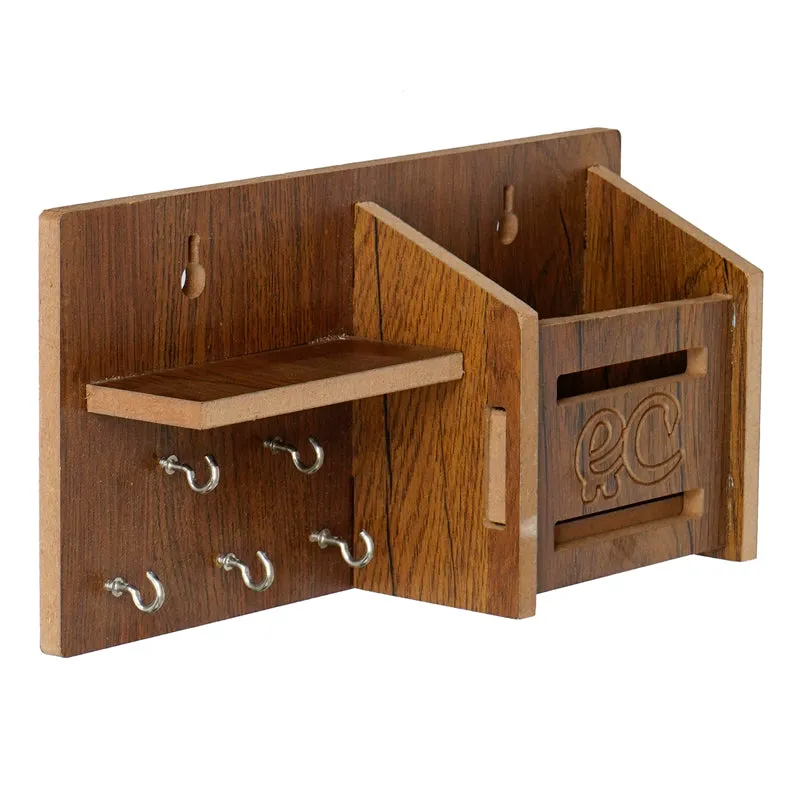 Nara Wooden Key Holder With Shelf