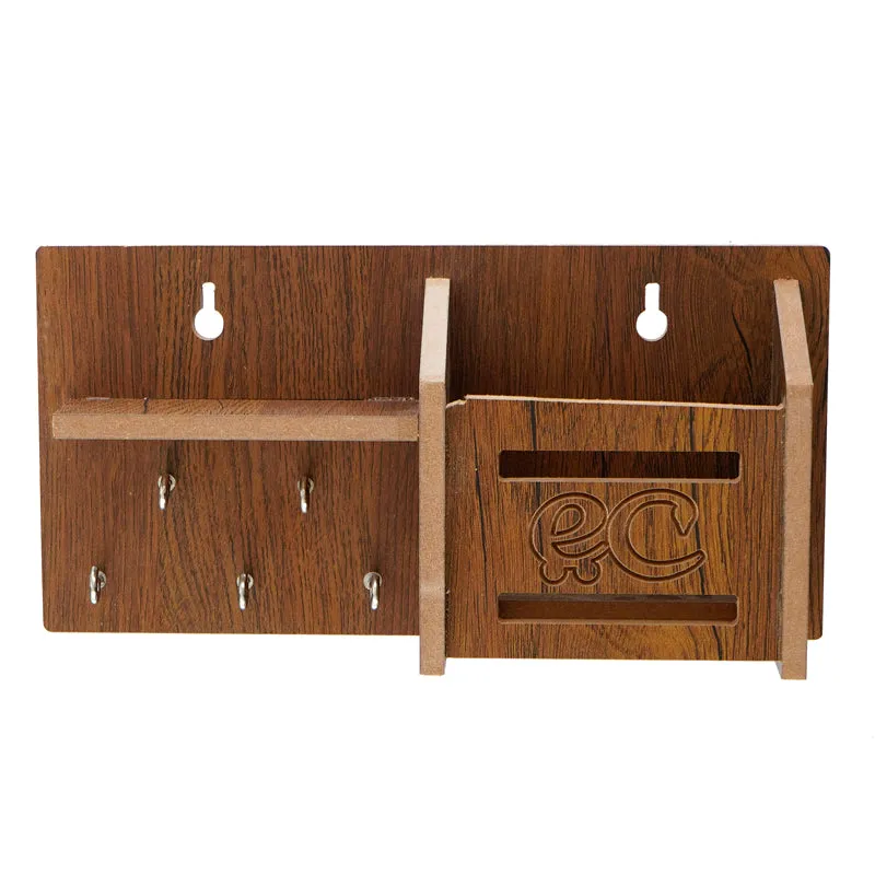 Nara Wooden Key Holder With Shelf